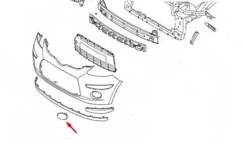 Atrapa Hyundai i10 1 I 07-10r. przedlift przednia lewa atrapa halogenu nowa oryginalna 865830x000