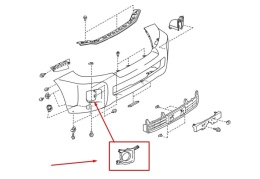 Atrapa Toyota Land Cruiser J200 Lift 12-15r. NOWA prawa kratka zderzaka przednia obudowa ramka halogenu oryginalna zaślepka