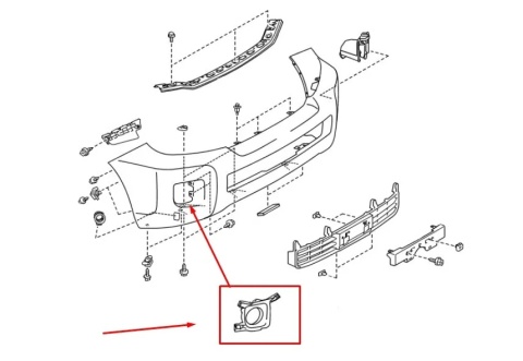 Atrapa Toyota Land Cruiser J200 Lift 12-15r. NOWA prawa kratka zderzaka przednia obudowa ramka halogenu oryginalna zaślepka