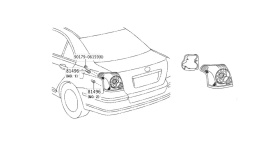 Lampa Toyota Avensis 2 II T25 LIFT 06-09r. HB sedan NOWA lewa tylna EU Oryginalna w błotnik lewy tył 81561-05130