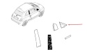 Listwa Fiat 500 07-24r. prawy przedni trójkąt szyby drzwi 735455791