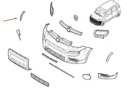 Listwa Fiat Panda 4x4 3 III 11r.- prawa przednia nakładka zderzaka błotnika prawy przód 51880637