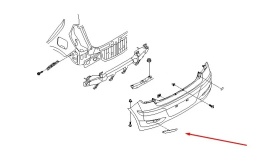 Odblask Hyundai i10 I 10-13r. lift NOWY lewy tylny odblask zderzaka oryginalne światło odblaskowe lewy tył 92405-0X100