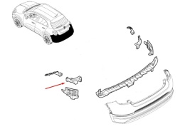Ślizg Fiat 500X 14-24r. lewe tylne mocowanie zderzaka lewy tył 51937659
