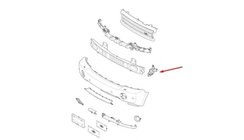 Ślizg Land Rover Range Rover L322 02-09r. prawy przód dpl500060