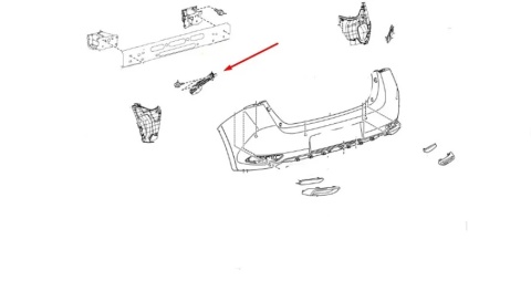 Ślizg Toyota Auris E18 2 II 12-18r. lewe tylne mocowanie zderzaka lewy tył 52576-02091