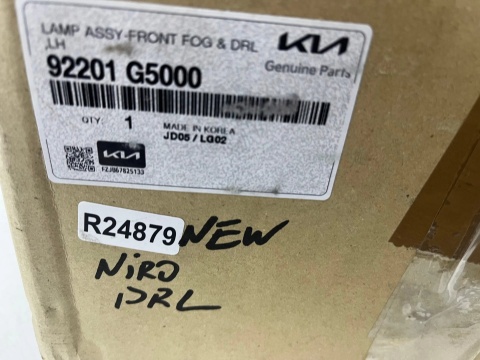 Lampa reflektor Kia Niro I 16-19r. NOWY lewy przedni halogen LED w zderzak oryginalny DRL 92201g5000