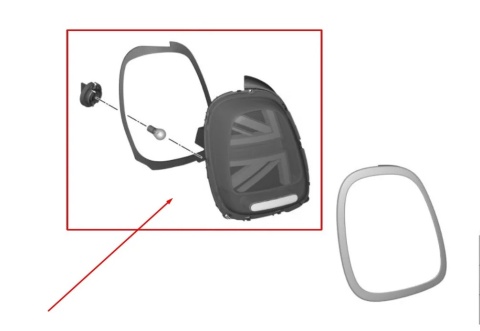 Lampa Mini One Cooper Cabrio III F55 F56 F57 13-24r. Lift NOWA lewa tylna LED EU Oryginalna w błotnik 5D 3D lewy tył 7435133