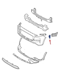 Atrapa Hyundai Santa Fe 4 IV 21-24r. lift kratka zderzaka lewa przednia obudowa wlot powietrza 865c1s1500