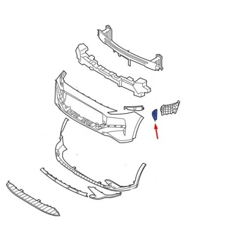 Atrapa Hyundai Santa Fe 4 IV 21-24r. lift kratka zderzaka lewa przednia obudowa wlot powietrza 865c1s1500