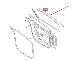 Listwa Hyundai i40 11-19r. NOWA lewa przednia GÓRNA listwa drzwi CHROM zewnętrzna szyby lewy przód 828503z000