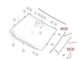 Listwa Hyundai i40 11-19r. NOWA prawa nakładka zgarniająca szyby przedniej czołowej ze ślizgiem zaślepka 861323z000 861393z000