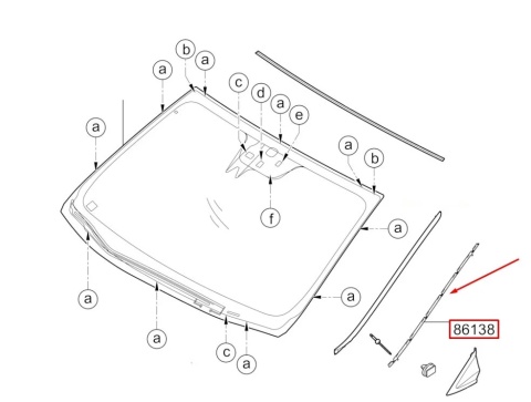 Listwa Hyundai i40 11-19r. NOWY lewy ślizg nakładki zgarniającej szyby przedniej czołowej listwa montażowa 861383z000