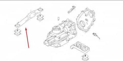 Poduszka reduktora Suzuki Jimny 3 III 98-18r. mocowanie łapa reduktora 29631-81a00