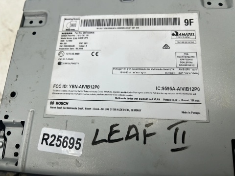 Radio Nissan Leaf 2 II ZE1 17-25r. wyświetlacz nawigacja tuner oryginalny fabryczny panel 259155sn0c