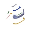 Ślizg Ford C-Max 2 II 10-15r. prawe tylne mocowanie zderzaka prowadnica prawy tył am51-17a881-bc