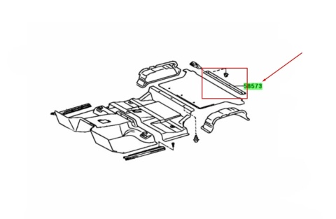 Próg bagażnika Toyota Land Cruiser J70 90-04r. NOWA tylna nakładka progu bagażnika osłona metalowa oryginalna 58573-90k00