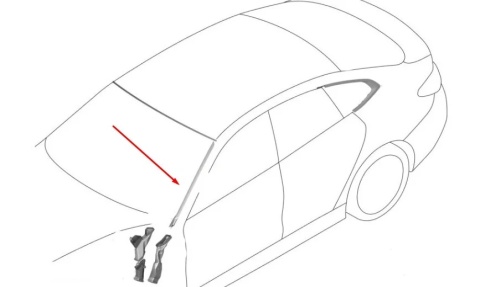 Uszczelka BMW 4 G26 Gran Coupe 21r.- prawa przednia guma szyby czołowej przedniej prawy przód 51137933088