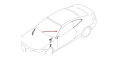 Uszczelka BMW M4 G83 Cabrio 21r.- lewa przednia guma szyby czołowej przedniej lewy przód 51138494507