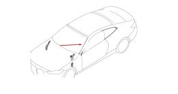 Uszczelka BMW M4 G83 Cabrio 21r.- prawa przednia guma szyby czołowej przedniej prawy przód 51138494508