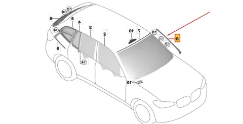 Listwa BMW X3 G01 BMW iX3 G08 17-24r. NOWA lewa nakładka zgarniająca szyby przedniej czołowej zaślepka 7399031