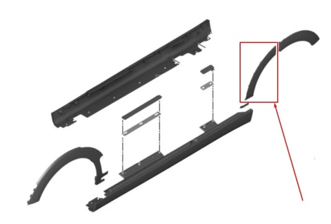 Listwa Mini Clubman II 2 F54 15-24r. NOWY rant nakładka prawych tylnych drzwi ORYGINALNA 7364484