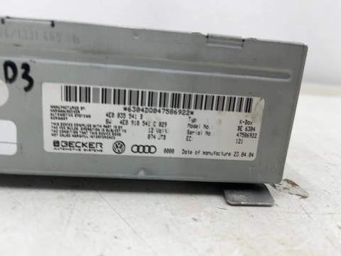 Moduł Radia Audi A8 D3 02-10r. sterownik wzmacniacz radia tuner 4e0035541b