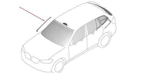 Listwa BMW X3 G01 BMW iX3 G08 17-24r. NOWA prawa nakładka zgarniająca szyby przedniej czołowej zaślepka 7399032