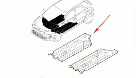 Osłona podwozia Kia Stonic Kia Rio 4 IV 17r.- NOWA prawa osłona dolna płyta boczna oryginalna 84225-h8100