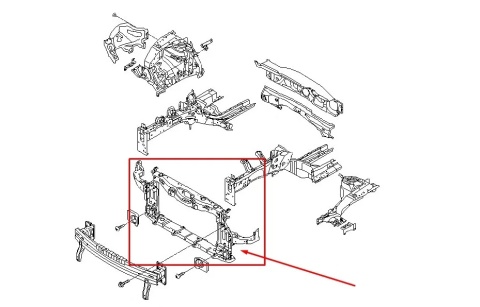 Pas przedni Hyundai i40 11-19r. NOWE wzmocnienie czołowe ramka chłodnic okular oryginalne 641013z001