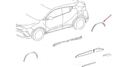 Listwa Toyota CH-R 1 I 16-23r. PRAWY tylny rant nadkola błotnika nakładka prawy tył 75605-f4010