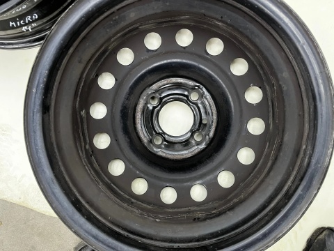 Felgi stalowe Nissan Micra III K12 03-10r. 5jx14 4x100 ET45 CH60 14 cali ORYGINALNE KOMPLET 40300ax607
