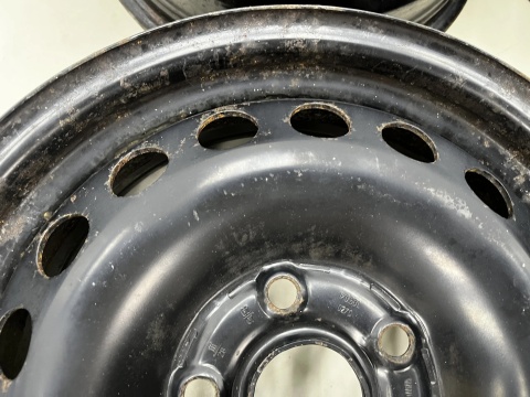 Felgi stalowe VW Golf Touran Caddy Octavia Leon 6jx15 5x112 ET47 CH 57,1 15 cali ORYGINALNE KOMPLET 1k0601027c
