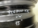 Felgi stalowe VW Golf Touran Caddy Octavia Leon 6jx15 5x112 ET47 CH 57,1 15 cali ORYGINALNE KOMPLET 1k0601027c