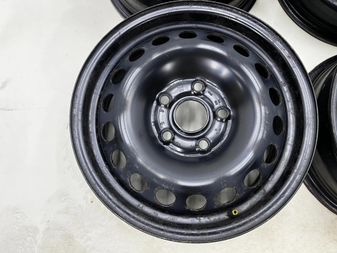 Felgi stalowe VW Golf Touran Caddy Octavia Leon 6jx15 5x112 ET47 CH 57,1 15 cali ORYGINALNE KOMPLET 1k0601027t