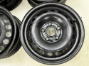 Felgi stalowe VW Golf Touran Caddy Octavia Leon 6jx15 5x112 ET47 CH 57,1 15 cali ORYGINALNE KOMPLET 1k0601027t