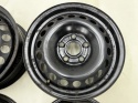 Felgi stalowe VW Golf Touran Caddy Octavia Leon 6jx15 5x112 ET47 CH 57,1 15 cali ORYGINALNE KOMPLET 1k0601027t