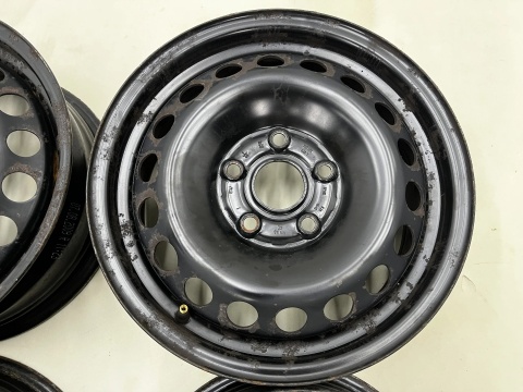 Felgi stalowe VW Golf Touran Caddy Octavia Leon 6jx15 5x112 ET47 CH 57,1 15 cali ORYGINALNE KOMPLET 1k0601027t