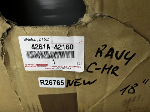 Felga aluminiowa Toyota Rav4 C-HR NOWA felga r18 cal 7jx18 ET30 5x114,3 oryginalna pojedyncza 4261a-42160