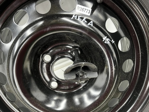 Koło zapasowe Opel Astra G Vectra B Zafira Meriva A r15 6jx15 ET43 4x100 rezerwa śruba mocująca felga z oponą 2150159
