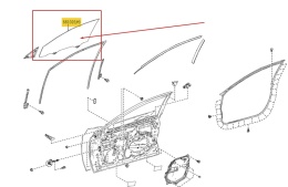 Szyba boczna Toyota Camry 8 VIII XV70 17-24r. NOWA oryginalna lewa przednia szyba z drzwi kierowcy oryginalna lewy przód