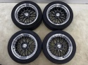 Felgi aluminiowe VW Volkswagen Audi Seat Skoda r17 cali 7,5jx17 ET48 5x112 DOTZ REVVO DARK polerowany rant KOMPLET z oponami