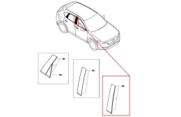 Listwa Mazda CX-5 II KF KB 16-25r. NOWA prawa przednia osłona słupka drzwi przednich prawy przód POŁYSK kb8a-50-m10f kb8a50m11