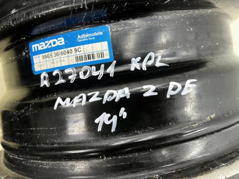 Felgi stalowe Mazda 2 DE 07-14r. 6jx14 ET45 4x100 CH54 felgi r14 cali Komplet Oryginalne 9965366040