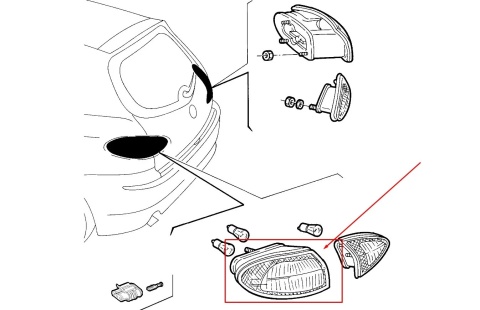 Lampa Alfa Romeo 147 00-10r. NOWA lewa tylna w błotnik EU Oryginalna lewy tył 46556349