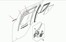 Listwa Suzuki Swift 5 V 10-17r. NOWA prawa tylna uszczelka drzwi zewnętrzna szyby zgarniająca prawy tył 83831-71l03