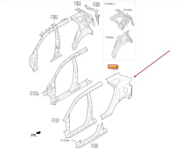 Poszycie Hyundai Tucson 3 III 15-20r. NOWY lewy tylny błotnik panel ĆWIARTKA ORYGINALNA