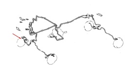 Przewód hamulcowy Toyota Land Cruiser J70 81-90r. NOWY oryginalny elastyczna rurka hamulcowa 96940-39855