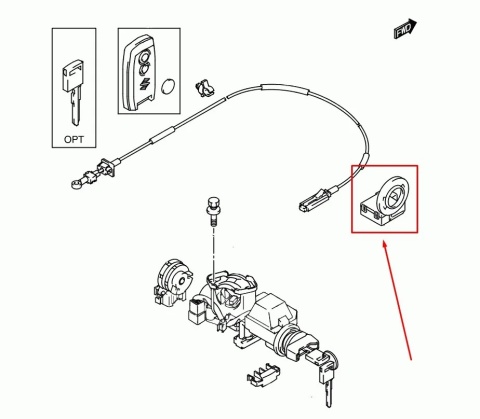 Stacyjka Suzuki SX4 Grand Vitara 2 II Sedici 06-14r. NOWY moduł immobilajzera pętla stacyjki oryginalna 33970-65j00