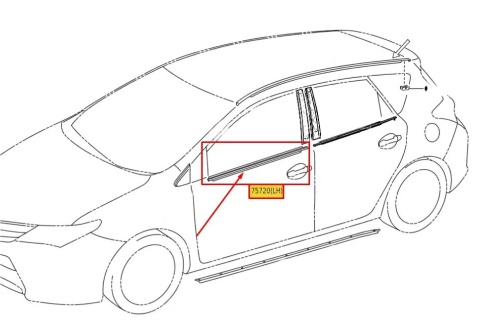 Listwa Toyota Auris 2 II E18 12-18r. NOWA lewa przednia listwa zgarniająca